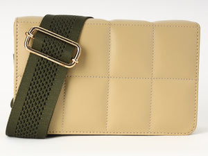 Quilted Olive Green Sling Bag