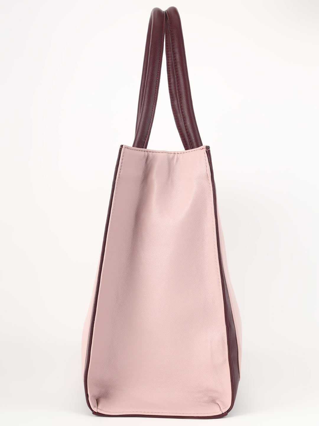 Dual-Tone Burgundy & Pink Tote