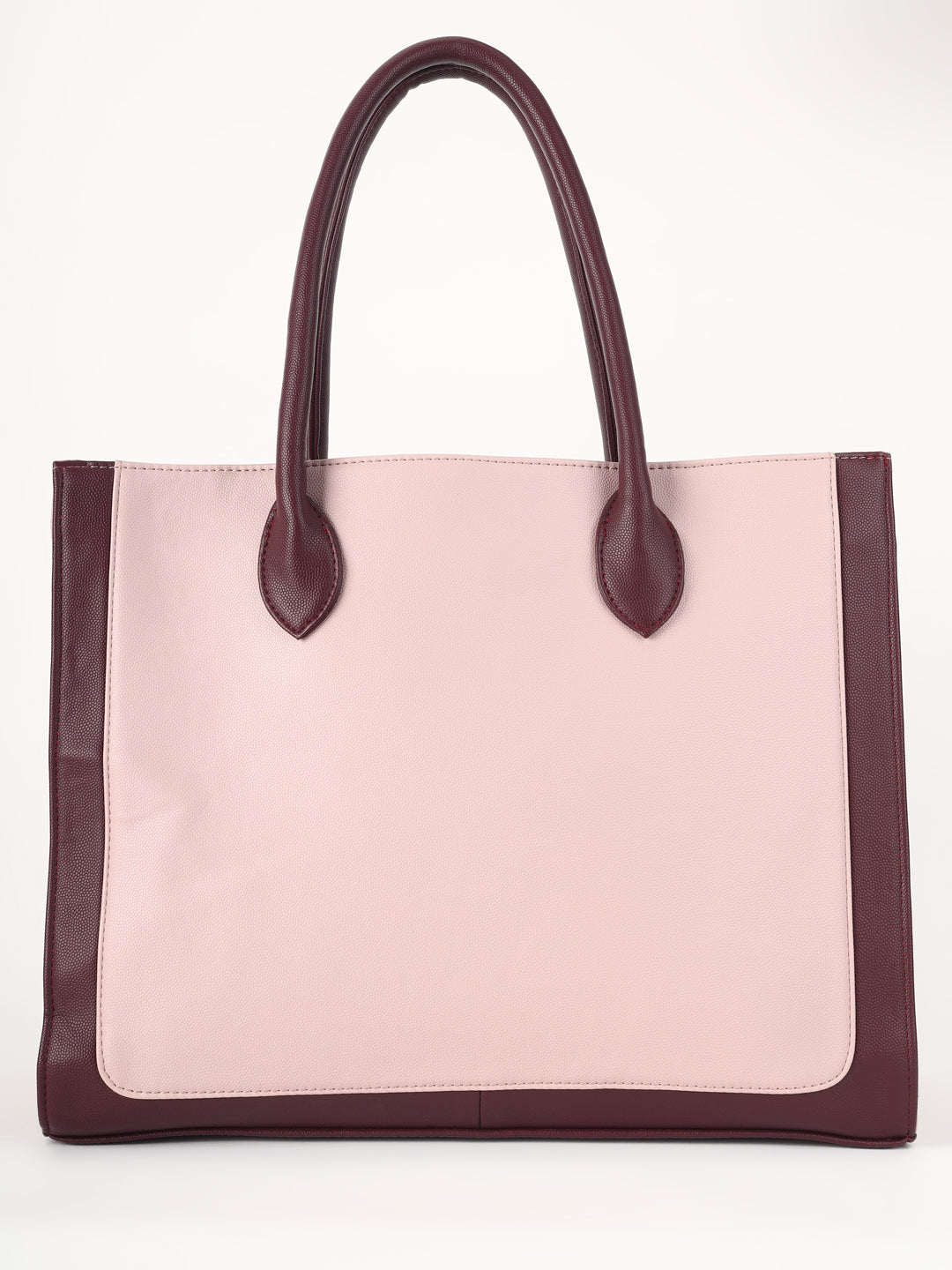 Dual-Tone Burgundy & Pink Tote