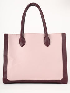 Dual-Tone Burgundy & Pink Tote