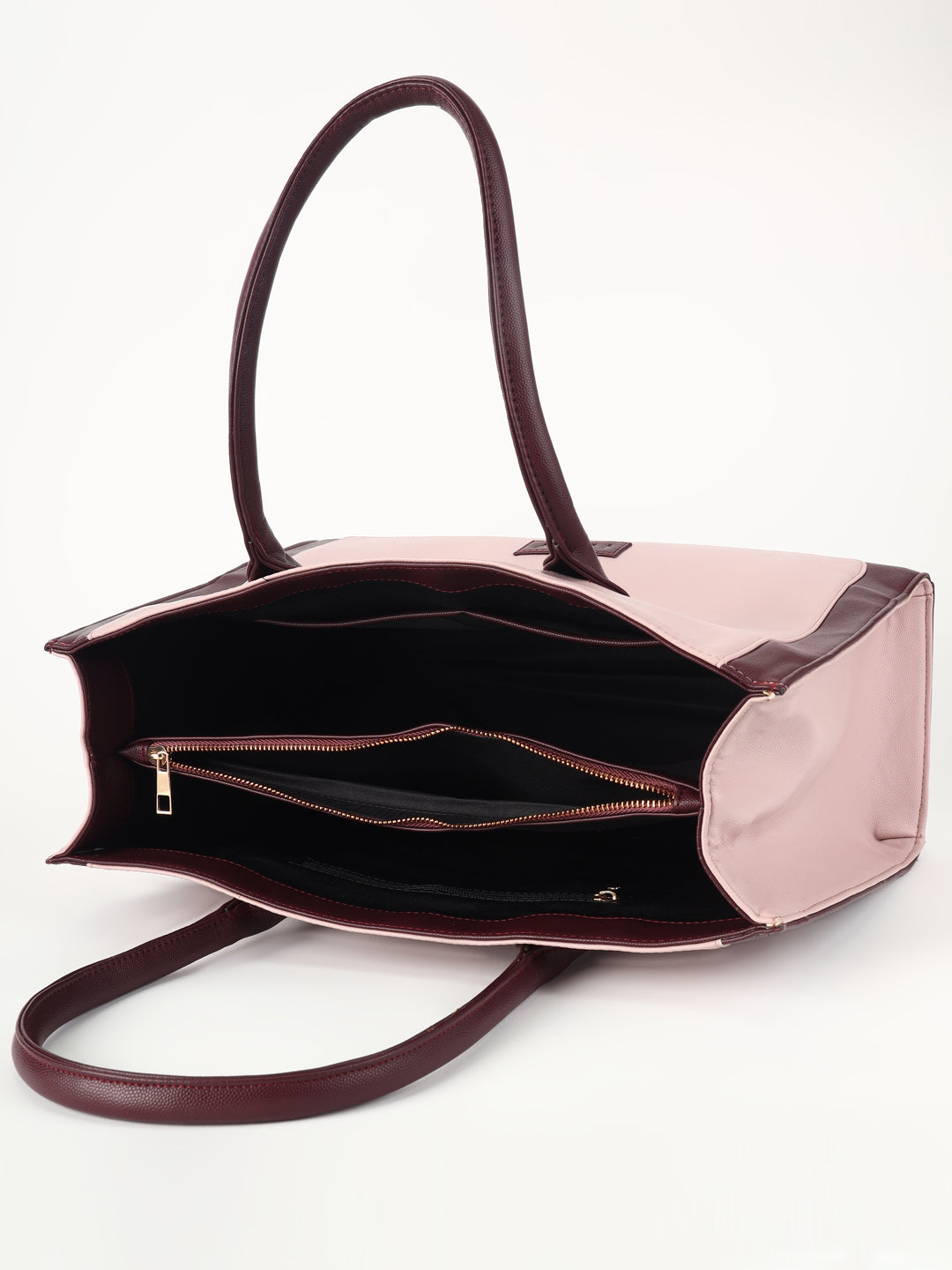 Dual-Tone Burgundy & Pink Tote